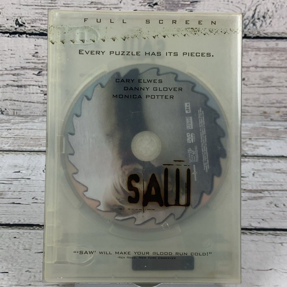 Saw [2004 DVD] Full Screen Cary Elwes Danny‎ Glover Monica Potter Horror